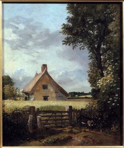 Hütte in einem Weizenfeld von John Constable