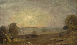 Dedham Vale von der Straße nach East Bergholt: Sonnenuntergang, 1810 von John Constable