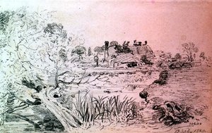 Bauerngebäude und Brücke in der Nähe von Salisbury