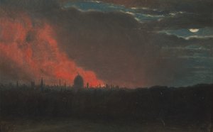 Feuer in London, gesehen von Hampstead, 16. Oktober 1834