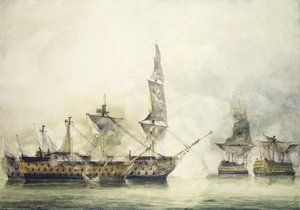 H.M.S. Victory in der Schlacht von Trafalgar, 1805 von John Constable