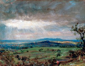 Hampstead Heath mit Harrow in der Ferne, um 1821