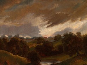 Hampstead, stürmischer Himmel von John Constable