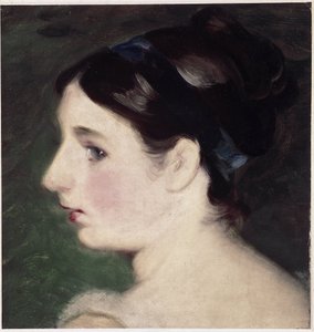 Kopf eines Mädchens, wahrscheinlich ein Porträt von Mary Constable (Öl auf Leinwand) von John Constable