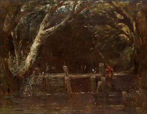 Landschaft Die Schleuse, 1820-25 von John Constable