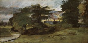 Landschaft mit Hütten, 1809-10