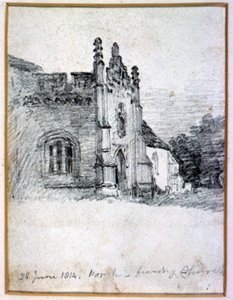 Vorhalle der Feering Kirche, 28. Juni 1814 von John Constable