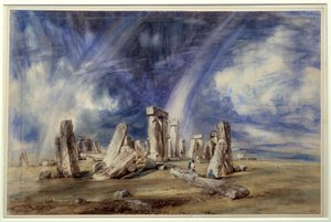 Prähistorische Stätte von Stonehenge (England). Gemälde von John Constable von John Constable