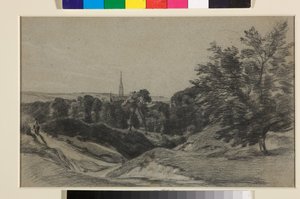 Kathedrale von Salisbury von Old Sarum aus