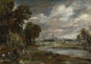 Kathedrale von Salisbury vom Fluss Nadder, ca. 1829 von John Constable