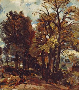 Skizze einer Gasse in East Bergholt von John Constable