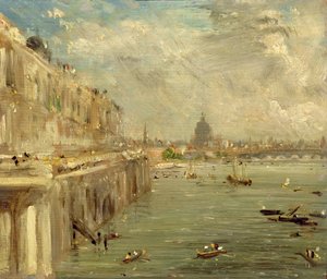 Somerset House Terrasse von der Waterloo-Brücke, ca. 1819 von John Constable