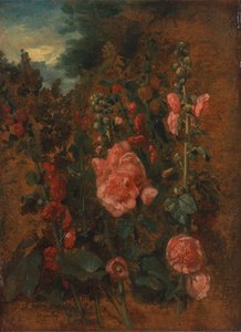 Studie von Stockrosen, ca. 1826 von John Constable