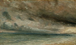 Die Küste von Brighton - Stürmischer Abend, ca. 1828 von John Constable