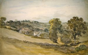 Blick auf die Langham-Kirche von der Nähe der Stratford Road, Dedham von John Constable