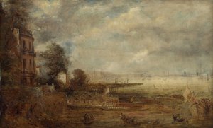 Waterloo-Brücke von Whitehall Stairs aus gesehen, ca. 1829 von John Constable