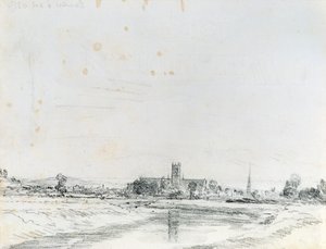 Kathedrale von Worcester von Süden (Bleistift)