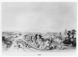 Zugang zum Bahnhof Bath von Osten, aus 