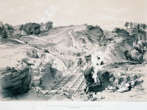 Felsen sprengen, Linsdale, Buckinghamshire, 1830er Jahre