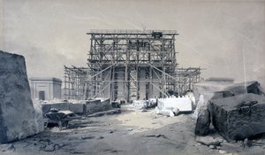 Bau des Euston Arch, Januar 1838
