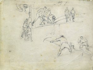 Bau der London- und Birmingham-Eisenbahn, ca. 1835 von John Cooke Bourne