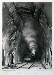 Innenansicht des Box-Tunnels, 1846 von John Cooke Bourne