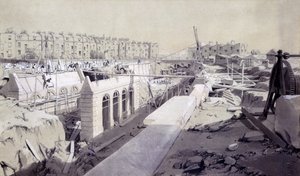 Mornington Crescent - Linie im Bau, September 1836