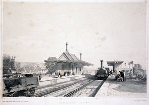Bahnhof Pangbourne, 1846 von John Cooke Bourne