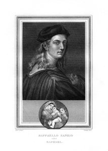 Raphael oder Raffaello, Meistermaler und Architekt der Florentiner Schule, 1825