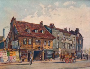 Häuser auf der Westseite der Church Street, Lambeth, Lambeth Bridge Road, London, um 1874