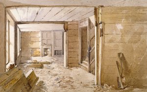 Innenraum des Zimmers neben dem White Lyon Prison, Borough High Street, Southwark, London, 1887 von John Crowther