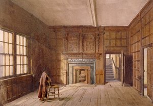 Innenansicht von Sir John Spencers Zimmer im Canonbury House, Islington, London, 1887
