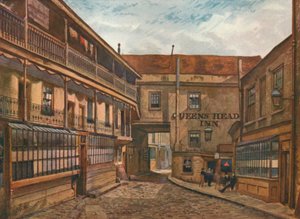 Der Hof des Queens Head Inn, Borough, Southwark, London, 1880-1926