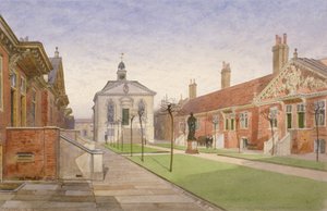 Trinity-Almshouses und Trinity-Kapelle, Mile End Road, Stepney, London, 1883