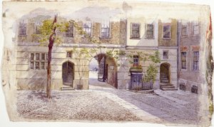Blick vom Eingang des Staple Inn, London, 1882