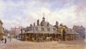 Ansicht des Oxford-Marktes, St Marylebone, Westminster, London von John Crowther