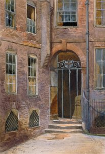 Ansicht eines Tores im Elm Court, Inner Temple, London, 1879 von John Crowther