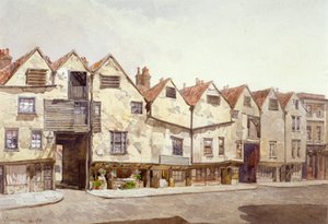 Ansicht von Geschäften und Häusern, Bermondsey Street, Bermondsey, London