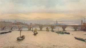 Waterloo Bridge von der Charing Cross Railway Bridge, 1888