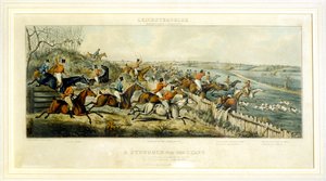 Ein Kampf um den Start, Die Leicestershires, graviert von Henry Alken (1785-1851) 1825 von John Dean (after) Paul