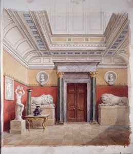 Die Skulpturengalerie, Nordende, ca. 1870