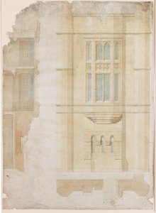 Entwurf für ein Oriel-Fenster, Holme Eden von John Dobson