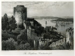 Der Bosporus, Konstantinopel, graviert von J. Godfrey