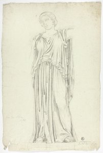 Antike Statue einer drapierten stehenden Frau von John Downman