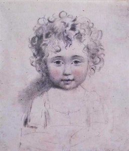Lady Strathmores jüngste Tochter, c.1786 von John Downman