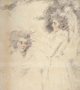 Porträt von Georgiana, Herzogin von Devonshire und Lady Elizabeth Foster