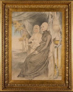 Die entschlossene Witwe Mrs. Croad und ihre einzige Tochter von John Downman