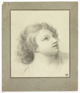 Aufwärts gerichteter Kopf eines Jugendlichen von John Downman