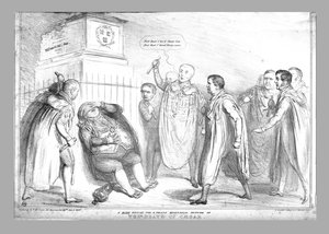 Ein grober Entwurf für ein großes historisches Bild vom Tod Caesars, 1836