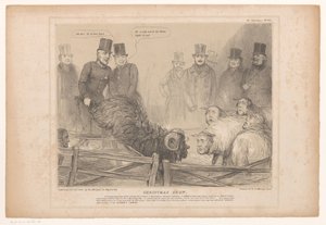 Karikatur mit Lord Brougham als schwarzer Widder